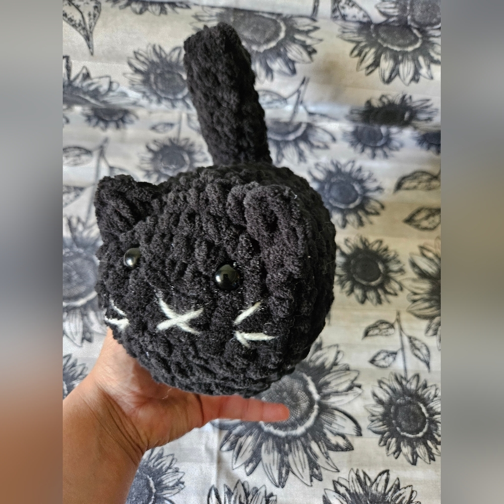 Crochet Black Cat Plushie Amigurumi